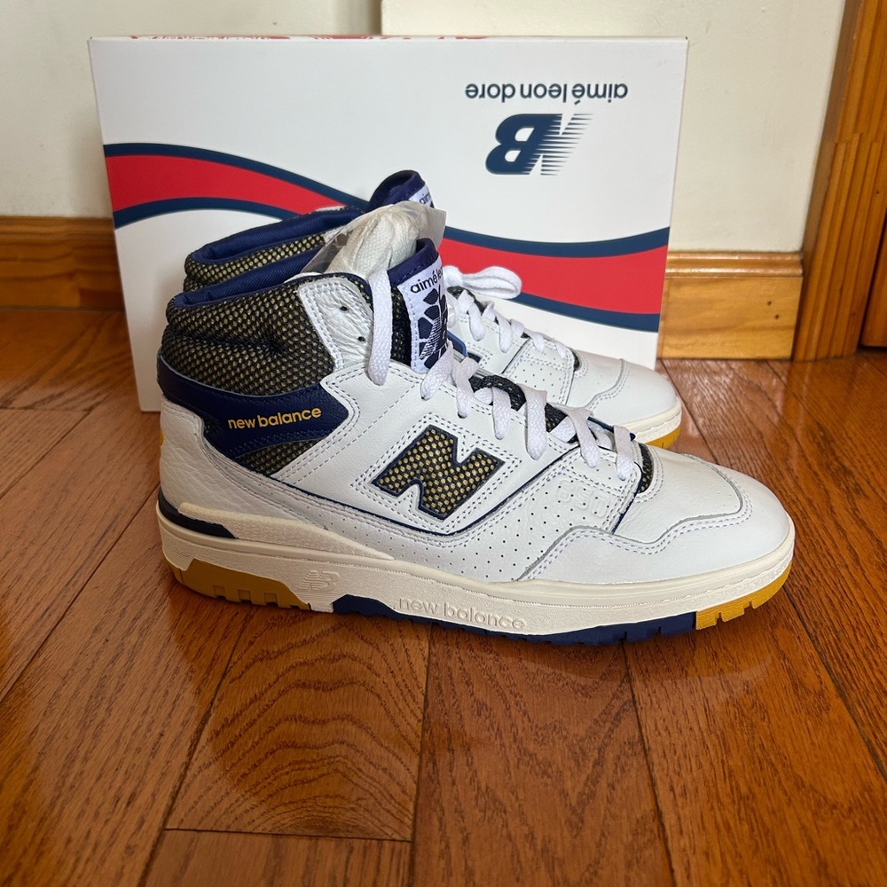 New Balance 650R Aimé Leon Dore ALD White Yellow Size 10 NWT - Picture 6 of 7